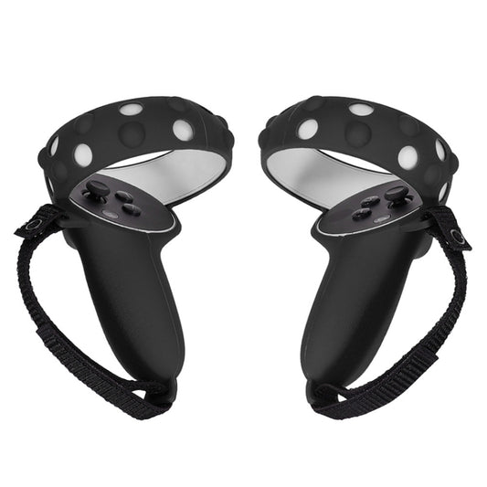 2 Sets GS092 Handle Controller Silicone Protective Cover Anti-Fall And Anti-Lost All-Inclusive Cover For Oculus Quest 2(Black) - VR Accessories by buy2fix | Online Shopping UK | buy2fix