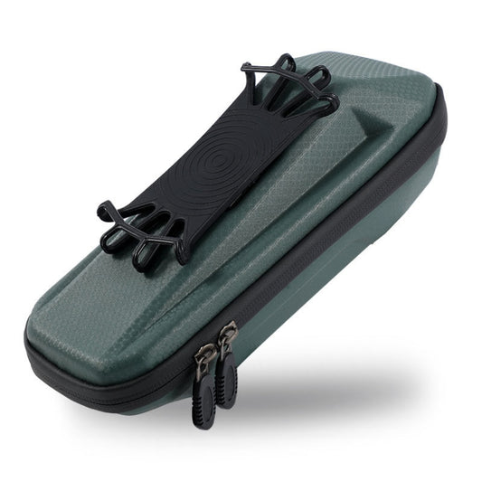 WEST BIKING YP0707263 Bicycle Outdoor Front Beam Bag EVA Hard Shell Phone Bag(Dark Green) - Bicycle Bags by WEST BIKING | Online Shopping UK | buy2fix