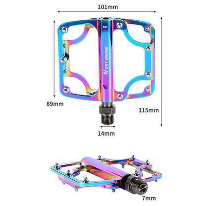 1 Pair WEST BIKING YP0802081 Mountain Road Bike Colorful Pedals(Colorful) - Pedals by WEST BIKING | Online Shopping UK | buy2fix