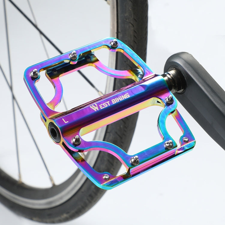 1 Pair WEST BIKING YP0802081 Mountain Road Bike Colorful Pedals(Colorful) - Pedals by WEST BIKING | Online Shopping UK | buy2fix