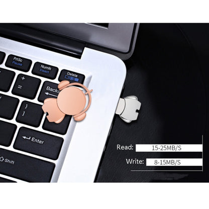 Y01 Metal Musician Car Cartoon Style U Disk, Capacity: 64GB(Rose Gold) - USB Flash Drives by buy2fix | Online Shopping UK | buy2fix