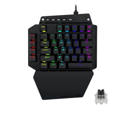 K700 44 Keys RGB Luminous Switchable Axis Gaming One-Handed Keyboard, Cable Length: 1m(Black Shaft) - Wired Keyboard by buy2fix | Online Shopping UK | buy2fix