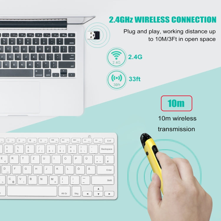 PR-A19 2.4GHz Wireless Charging Bluetooth Mouse Pen Type Shining Quiet Mouse(Silver Gray) - Wireless Mice by buy2fix | Online Shopping UK | buy2fix