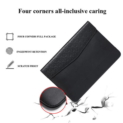 Horizontal  Embossed Notebook Liner Bag Ultra-Thin Magnetic Holster, Applicable Model: 13-14 inch( Black) - 13.3 inch by buy2fix | Online Shopping UK | buy2fix