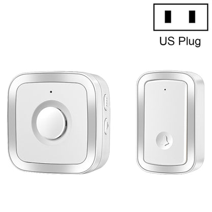 CACAZI A58 1 For 1 Smart Wireless Doorbell without Battery, Plug:US Plug(Silver) - Wireless Doorbell by CACAZI | Online Shopping UK | buy2fix