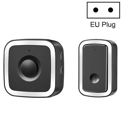 CACAZI A58 1 For 1 Smart Wireless Doorbell without Battery, Plug:EU Plug(Black Silver) - Wireless Doorbell by CACAZI | Online Shopping UK | buy2fix