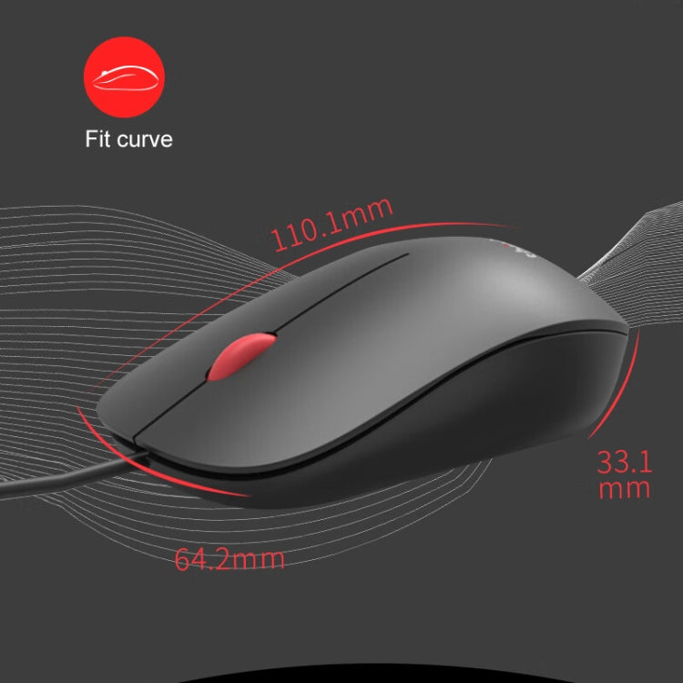 Lenovo Thinkplus M80 Office Lightweight Ergonomic Laptop Mouse, Specification: Wired - Wired Mice by Lenovo | Online Shopping UK | buy2fix