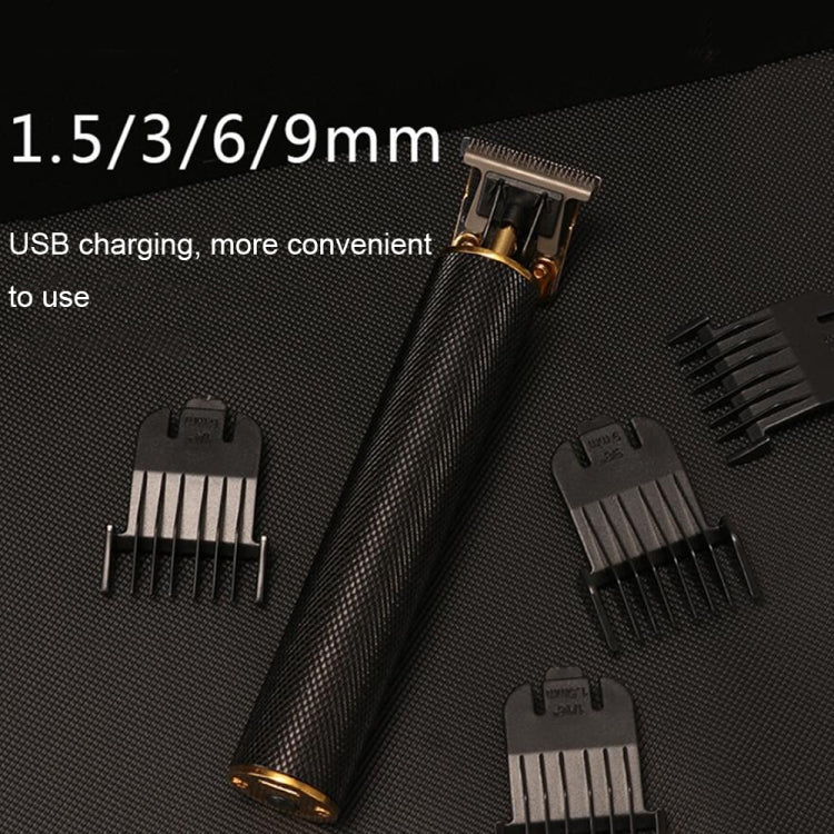 Hollow T-Shaped Steel Head Hair Trimmer USB Charging Carving Electric Hair Clipper, Color: Gradient - Hair Trimmer by buy2fix | Online Shopping UK | buy2fix