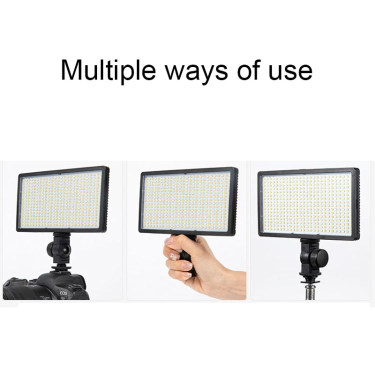 600 LEDs Stepless Adjustment Live Fill Light Reversible Photography Soft Light, Style: 10 inch(EU Plug) -  by buy2fix | Online Shopping UK | buy2fix