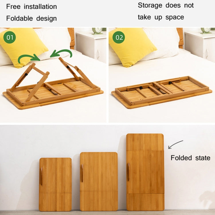 741ZDDNZ Bed Use Folding Height Adjustable Laptop Desk Dormitory Study Desk, Specification: Medium 64cm - Computer & Networking by buy2fix | Online Shopping UK | buy2fix