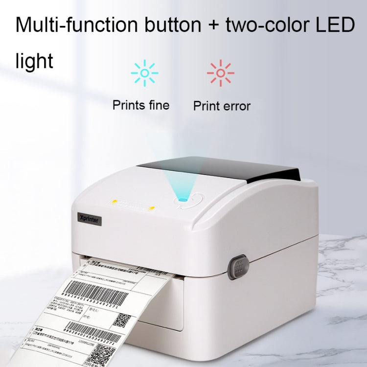 Xprinter XP-420B 108mm Express Order Printer Thermal Label Printer, Style:USB+LAN Port(EU Plug) - Printer by Xprinter | Online Shopping UK | buy2fix