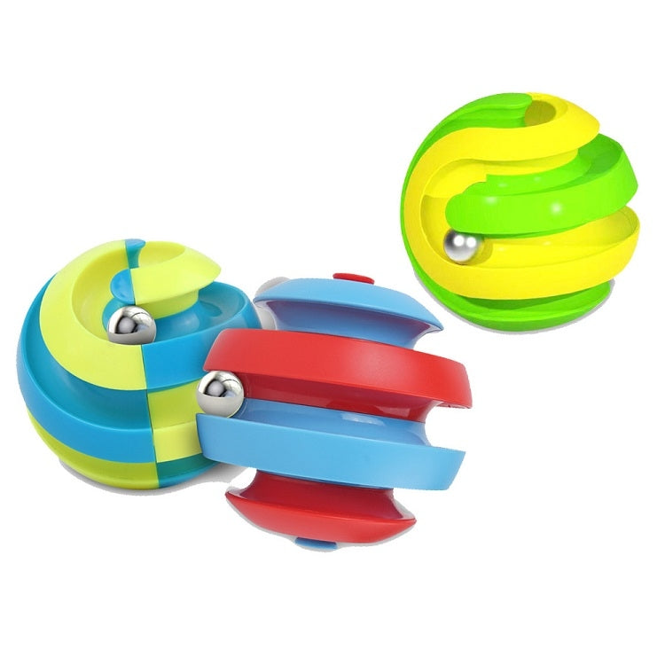 3 PCS Ball Track Fidget Cube Puzzle Decompression Toy(Yellow Blue) - Magic Cubes by buy2fix | Online Shopping UK | buy2fix