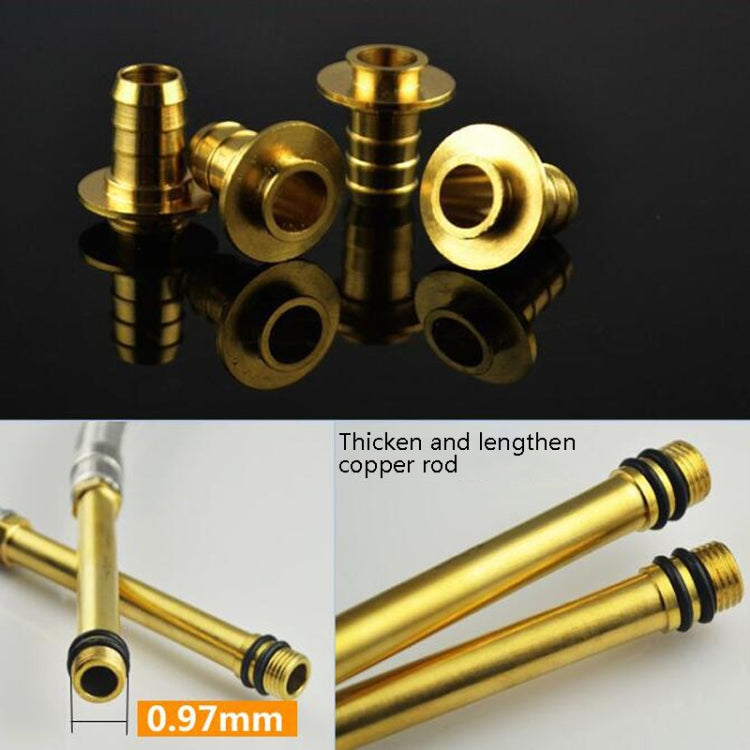 4 PCS Weave Stainless Steel Flexible Plumbing Pipes Cold Hot Mixer Faucet Water Pipe Hoses High Pressure Inlet Pipe, Specification: 50cm 8cm Copper Rod - Home & Garden by buy2fix | Online Shopping UK | buy2fix