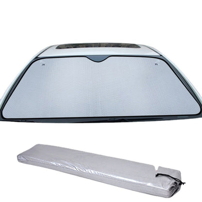 Aluminum Foil Five-Layer Thickening Car Sunscreen Heat Insulation Sun Visor 145x70cm Silver - In Car by buy2fix | Online Shopping UK | buy2fix