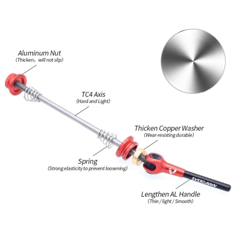 EVERDAWN Mountain Highway Bike Titanium Alloy Axis Quick Removal Rod Front And Rear Rollers Open Flower Drum Fixed Axis Trolley(Red) - Outdoor & Sports by buy2fix | Online Shopping UK | buy2fix