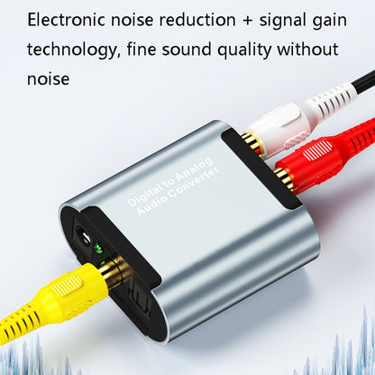 HW-25DA R/L Digital To Analog Audio Converter With 3.5mm Jack SPDIF Audio Decoder with SPDIF+USB Cable - RCA Adapter by buy2fix | Online Shopping UK | buy2fix