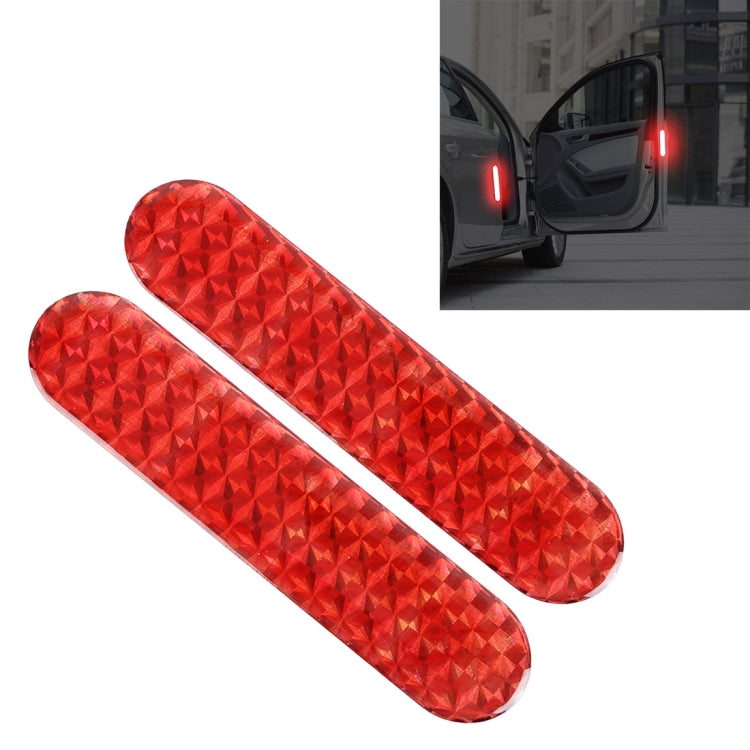 2 PCS High-brightness Laser Reflective Strip Warning Tape Decal Car Reflective Stickers Safety Mark(Red) - Warning Sticker by buy2fix | Online Shopping UK | buy2fix