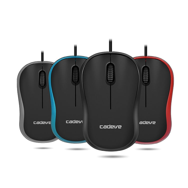 3 PCS Cadeve M220 3 Keys USB Wired Fashion Portable Mouse(Black Gray) - Wired Mice by Cadeve | Online Shopping UK | buy2fix