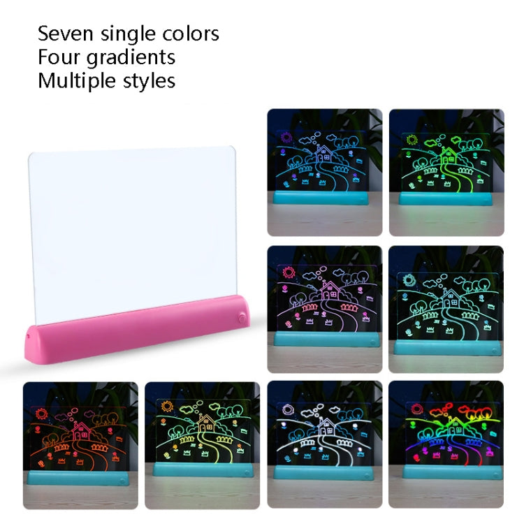3D Painting Fluorescent Plate LED Shining Puzzle Children Graffiti Panel Handwritten Message Board(Blue) - Consumer Electronics by buy2fix | Online Shopping UK | buy2fix