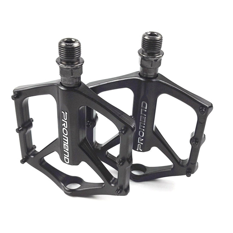 1 Pair PROMEND PD-M46 Bicycle Pedal Aluminum Alloy CNC Bearing Palin Pedal(Black) - Outdoor & Sports by PROMEND | Online Shopping UK | buy2fix