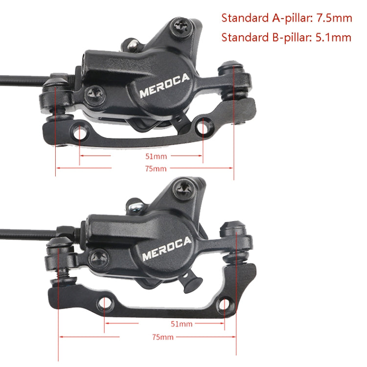 Meroca M800 Bicycle Brake Mountain Bike Universal Bilateral Brake Oil Pressure Disc Brake, Style: Left Back 1400mm - Bicycle Brake Parts by Meroca | Online Shopping UK | buy2fix