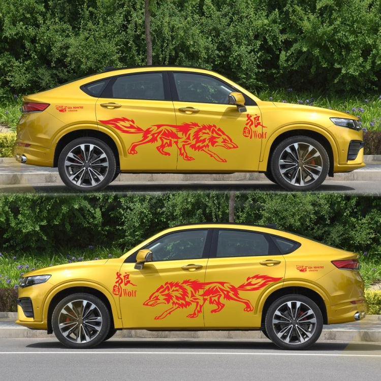 D-70 Wolf Totem Car Stickers Car Personality Modified Car Stickers(Red) - In Car by buy2fix | Online Shopping UK | buy2fix