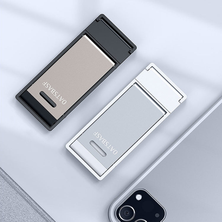 Oatsbasf 03637 Aluminum Alloy Mobile Phone Bracket Desktop Folding Portable Metal Rack(White) - Desktop Holder by Oatsbasf | Online Shopping UK | buy2fix