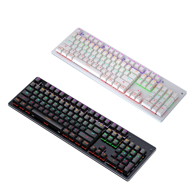 LEAVEN K880 104 Keys Gaming Green Axis Office Computer Wired Mechanical Keyboard, Cabel Length:1.6m(Black) - Wired Keyboard by LEAVEN | Online Shopping UK | buy2fix