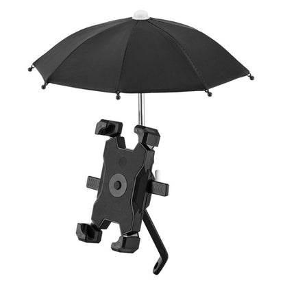 CYCLINGBOX Bicycle Mobile Phone Bracket With Parasol Rider Mobile Phone Frame, Style: Rearview Mirror Installation (Black) - Holders by CYCLINGBOX | Online Shopping UK | buy2fix