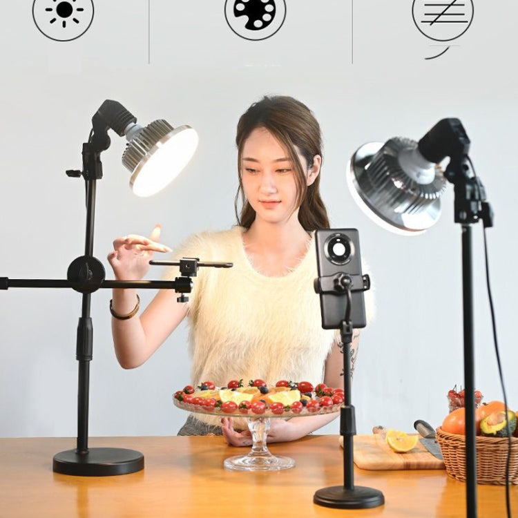 Mobile Phone Live Support Shooting Gourmet Beautification Fill Light Indoor Jewelry Photography Light, Style: 225W Mushroom Lamp + Stand - Consumer Electronics by buy2fix | Online Shopping UK | buy2fix