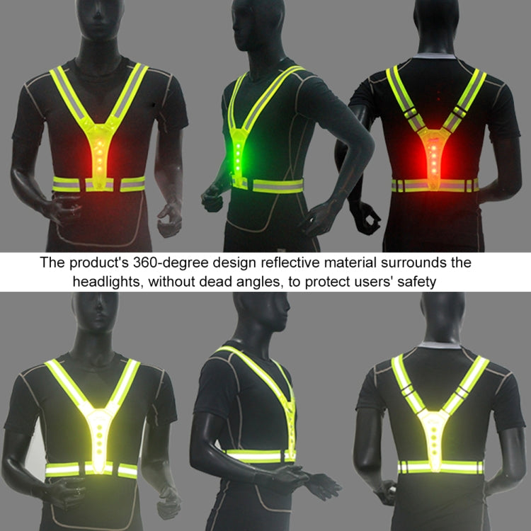LED Reflective Vest High Stretch Outdoor Reflective Vest Traffic Safety Reflective Clothing(Blue) - In Car by buy2fix | Online Shopping UK | buy2fix