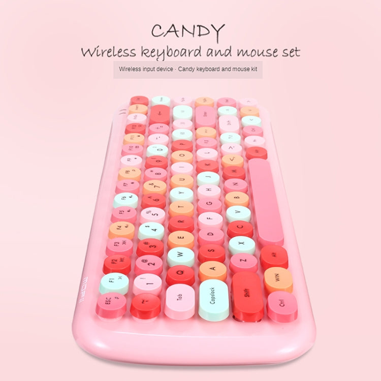MOFii Candy Punk Keycap Mixed Color Wireless Keyboard and Mouse Set(Elegant Blue) - Wireless Keyboard by MOFii | Online Shopping UK | buy2fix