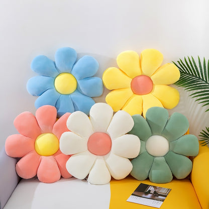 Small Daisy Flower Soft Elastic Cushion Pillow 53cm(Dark Green) - Home & Garden by buy2fix | Online Shopping UK | buy2fix