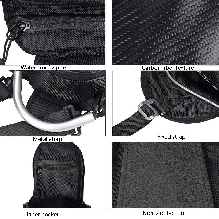 GHOST RACING GR-YXB08 Motorcycle Bag Touch Navigation Fuel Tank Package Dust Waist Bag(With Magnet (Black)) - In Car by GHOST RACING | Online Shopping UK | buy2fix