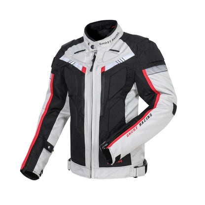 GHOST RACING GR-Y07 Motorcycle Cycling Jacket Four Seasons Locomotive Racing Anti-Fall Cloth, Size: XXXL(Light Grey) - In Car by GHOST RACING | Online Shopping UK | buy2fix