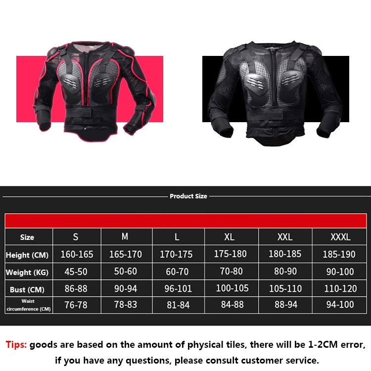 GHOST RACING F060 Motorcycle Armor Suit Riding Protective Gear Chest Protector Elbow Pad Fall Protection Suit, Size: XL(Black) - In Car by GHOST RACING | Online Shopping UK | buy2fix