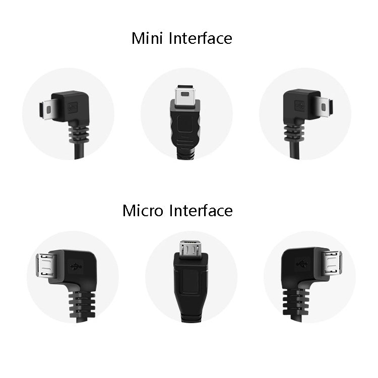 H516 Recording Step-down Line Shrinkage Video Car Charger Line Parking Monitoring Three-Core Power Cord, Model: Without Fuse(Mini Left Elbow) - In Car by buy2fix | Online Shopping UK | buy2fix