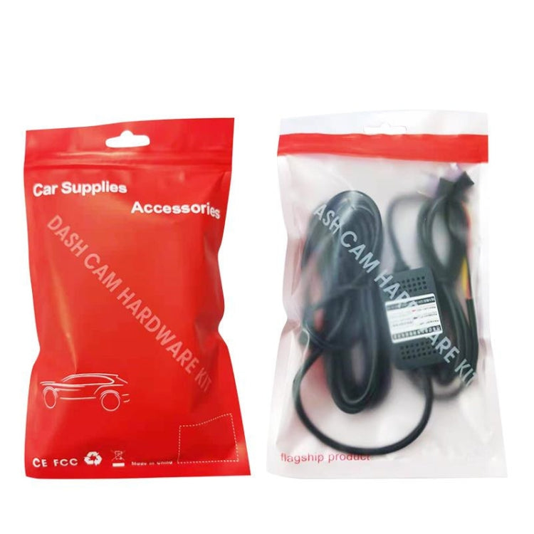 H516 Recording Step-down Line Shrinkage Video Car Charger Line Parking Monitoring Three-Core Power Cord, Model: Without Fuse(Mini Left Elbow) - In Car by buy2fix | Online Shopping UK | buy2fix