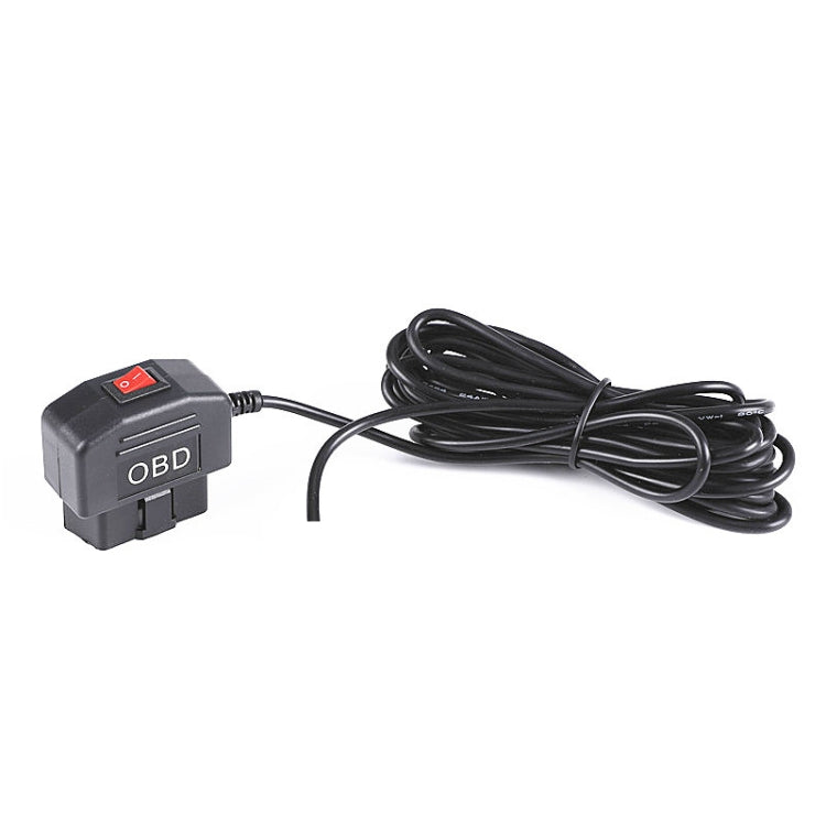 H508 OBD Car Charger Driving Recorder Power Cord 12/24V To 5V With Switch Low Pressure Protection Line, Specification: Micro Left Elbow - In Car by buy2fix | Online Shopping UK | buy2fix