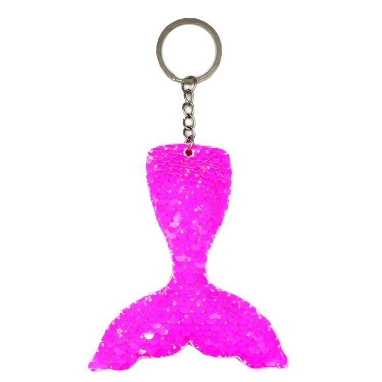 10 PCS Reflective Mermaid Keychain Sequins Mermaid Tail Accessories Car Luggage Pendant(Pink 59) - In Car by buy2fix | Online Shopping UK | buy2fix