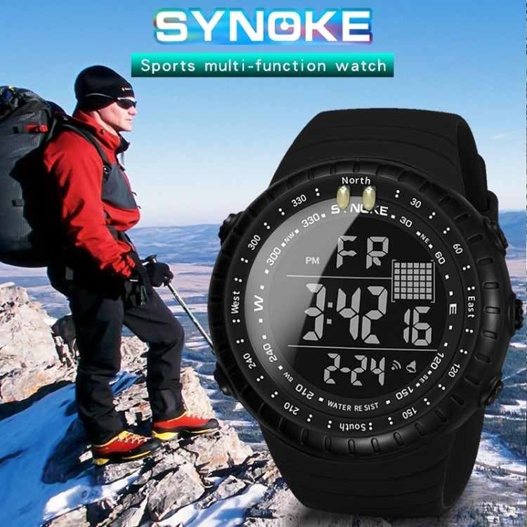 SYNOKE 8209 Multifunctional Sports Swimming Waterproof Luminous Alarm Men Electronic Watch(Black) - LED Digital Watches by SYNOKE | Online Shopping UK | buy2fix