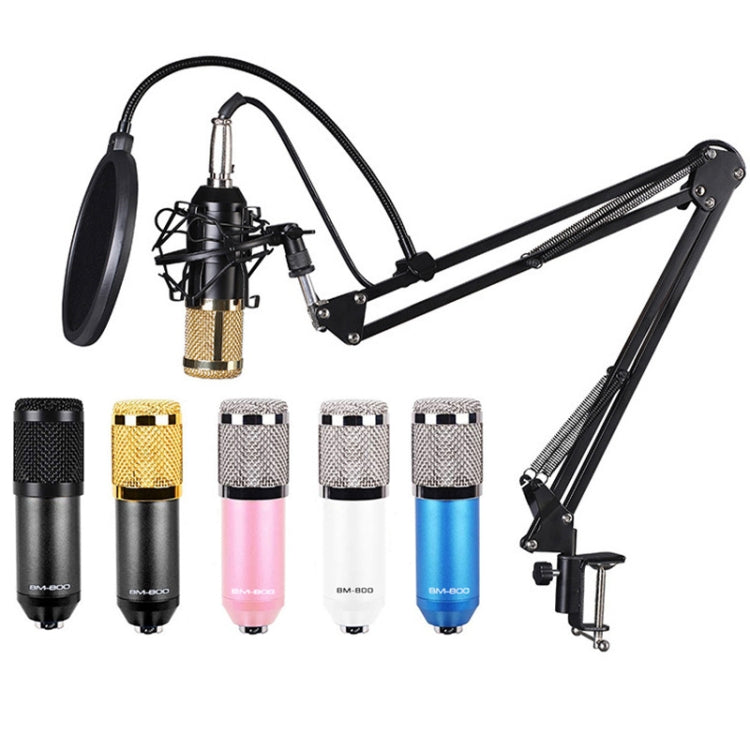 BM800 Condenser Microphone Set With USB Sound Card(Black And  Golden Net) - Consumer Electronics by buy2fix | Online Shopping UK | buy2fix