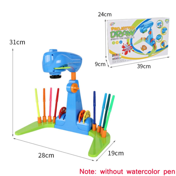 Children Multifunctional Projection Writing Drawing Board, without Watercolor Pen(Blue) - Drawing Toys by buy2fix | Online Shopping UK | buy2fix