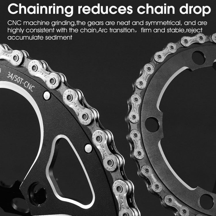 WEST BIKING 34T-50T Road Bike Racing Folding Chainwheel(Red) - Bicycle Chains & Rounds by WEST BIKING | Online Shopping UK | buy2fix