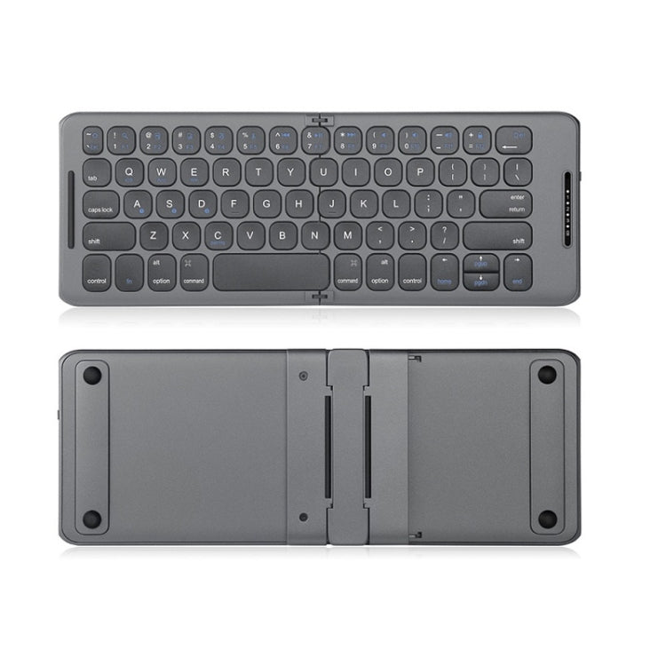 B088 65 Keys Portable Folding Bluetooth Keyboard(Pearley Gray) - Wireless Keyboard by buy2fix | Online Shopping UK | buy2fix