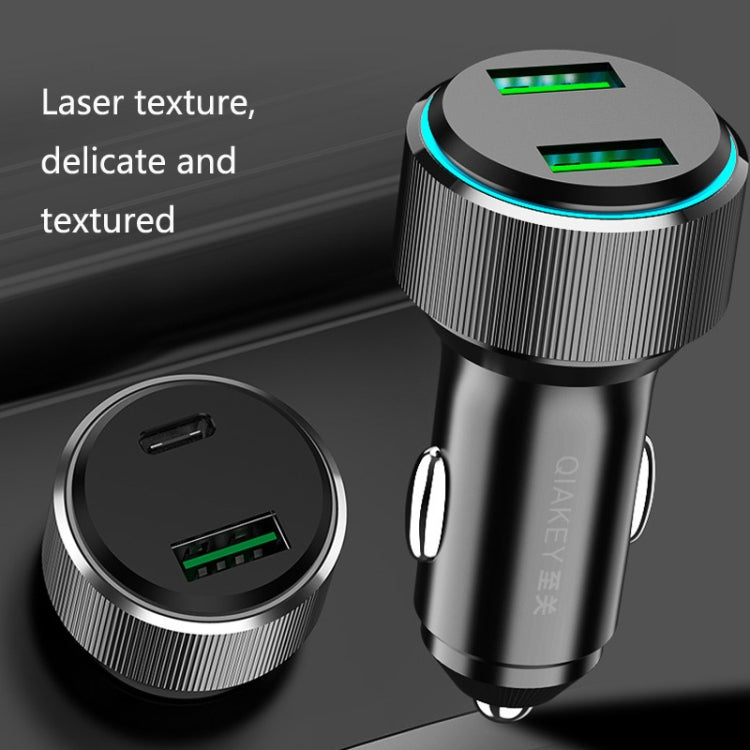 QIAKEY TM313 Dual Port Fast Charge Car Charger - Car Charger by QIAKEY | Online Shopping UK | buy2fix