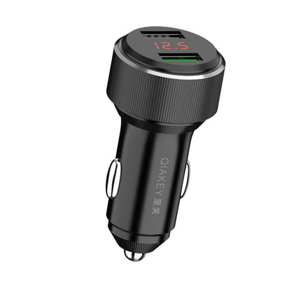 QIAKEY TM328L Dual Port Fast Charge Car Charger - In Car by QIAKEY | Online Shopping UK | buy2fix