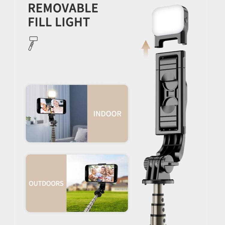 Mini Selfie Stick Integrated Multifunctional Bluetooth Selfie, Specification: Q11S 76cm With Fill Light - Selfie Sticks by buy2fix | Online Shopping UK | buy2fix