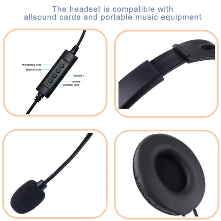 Head-Mounted Wired Headset With Microphone, Style: GAE-440 B - Multimedia Headset by buy2fix | Online Shopping UK | buy2fix