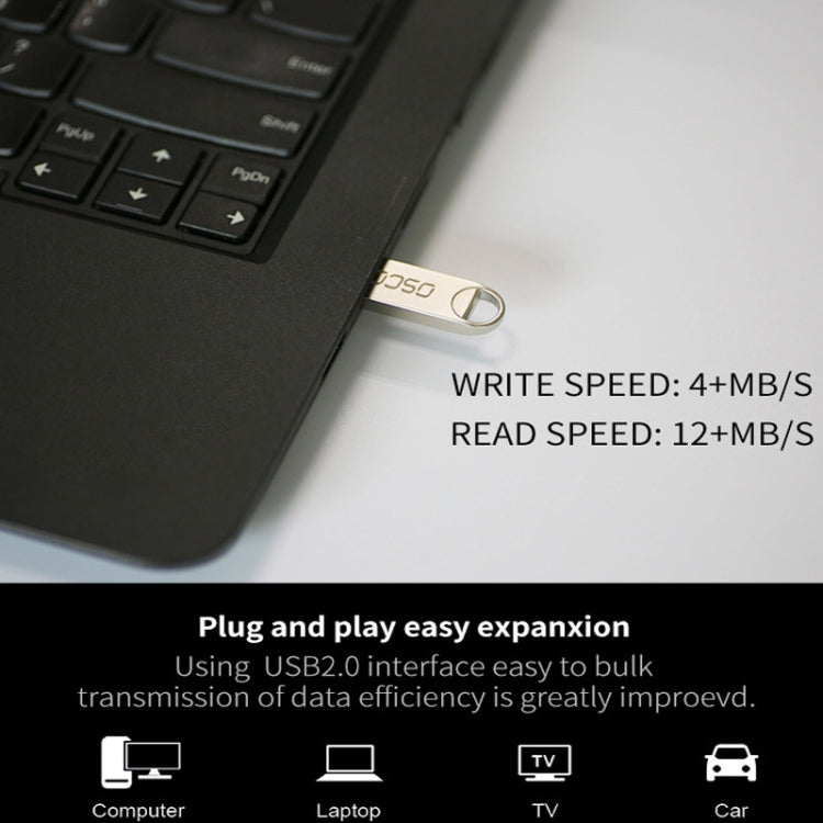 OSCOO 002U-2 USB 2.0 Metal Mini U Disk, Capacity: 8GB - USB Flash Drives by OSCOO | Online Shopping UK | buy2fix
